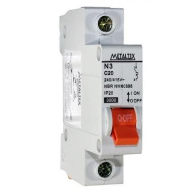 Imagem de Disjuntor 1X20A 3Ka-220V Curva C N3-1C20