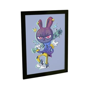 Imagem de Quadro Decorativo Grafite Arte De Rua Ilustração Coelho Decoração Poster Quarto Sala