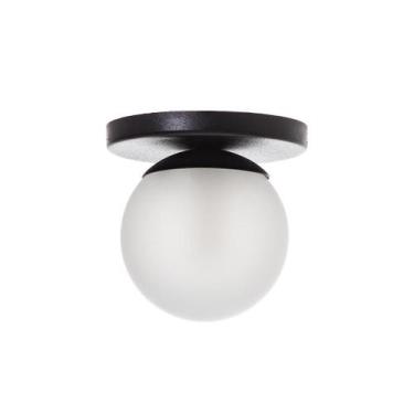 Imagem de Plafonier Plafon Bola Canopla Redonda G9 Sobrepor - IDEALLUME, Preto