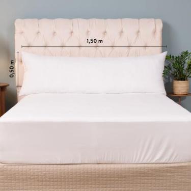 Imagem de Travesseiro De Corpo King Toque de Pluma  1,50m x 0,50m - Casa Paulinh