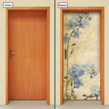 Imagem de Adesivo Decorativo de Porta - Flores - 1981cnpt - Allodi