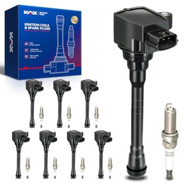 Imagem de KAX Conjunto De 8 Bobinas De Ignição Uf812, Uf813 E Velas De Ignição Adequados Para Nissan Titan 2017-2023, Titan Xd 5.6L V8 2016-2023, Nv3500 5.6L V8 2018-2021, Nv2500 5.6L V8 2018-2021.