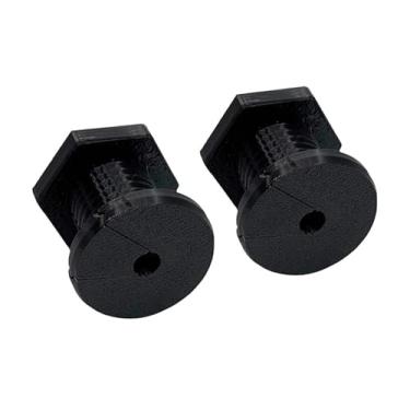 Imagem de Intulon Ilhós de parede divididos em V para Starlink, Ethernet (rede), HDMI, Co-Axial e outros cabos com flange, porca de travamento (V-23-7-25-BK-2P (preto, pacote com 2))