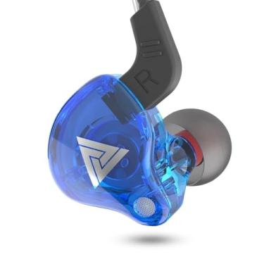 Imagem de Fone de Ouvido Qkz Ak6 Intra-auricular com FIo Profissional Retorno Musico Gamer Volume Microfone (Azul)