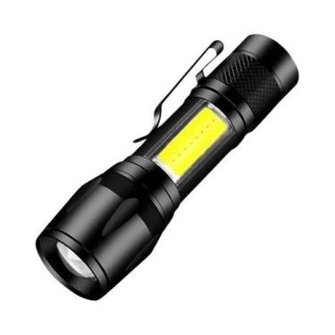 Imagem de Lanterna Mini LED Recarregável Portátil Com Zoom COB+XPE Para Camping 
