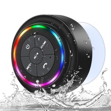 Imagem de Alto-falante Bluetooth para chuveiro NITMTYOU à prova d'água com luz L
