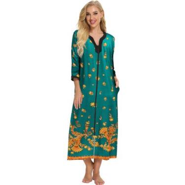 Imagem de Vestido de casa Bloggerlove com zíper frontal Leopard Plus Size