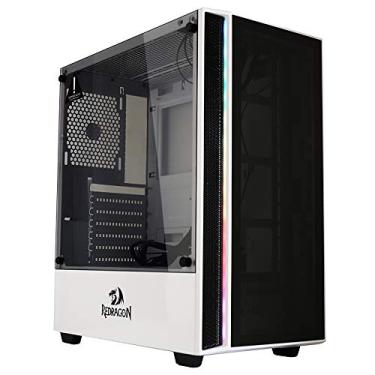 Imagem de Gabinete Redragon Grapple Branco ATX Lateral de Vidro Temperado Sem Cooler Sem Fonte - GC-607WH