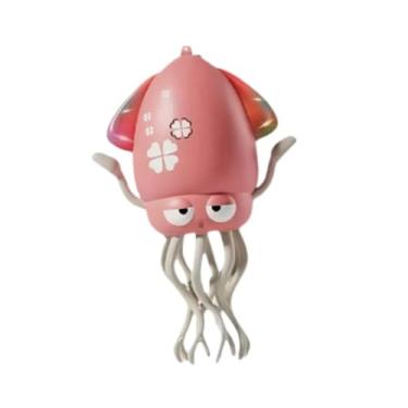 Imagem de menolana Brinquedo de polvo elétrico com dança automática, brinquedos de desenvolvimento inicial com luzes acesas, presente de Natal, engatinhar e andar para, Vermelho