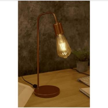 Imagem de Luminária de Mesa Abajur Cabeceira Retrô Bivolt