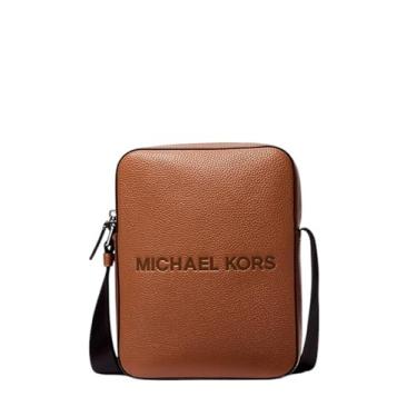 Imagem de Michael Kors Bolsa tiracolo de couro granulado em relevo, Céu claro, 8”W X 10.5”H X 2.5”D, Mensageiro