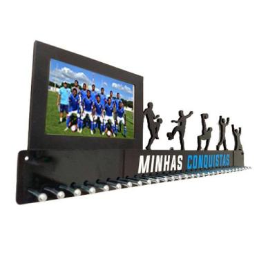Imagem de Porta Medalha Futebol Porta Retrato Para Até 100 Medalhas - QUADRO DE 