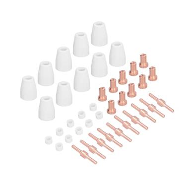 Imagem de 40 peças de bocais de ponta de tocha de corte de plasma kit de consumíveis de tocha de corte de plasma peças de tocha de corte de plasma para PT31/LG40/CUT40