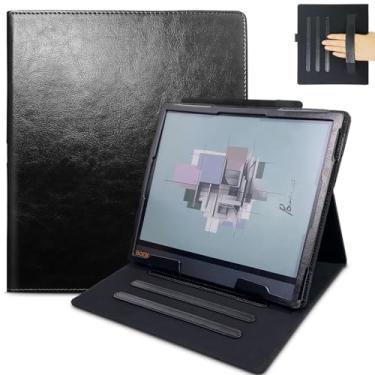 Imagem de E NET-CASE Capa para tablet Boox Note Air4 C (2024)/Boox Note Air3 C/Air3 B/W (2023), novo design atualizado com suporte giratório de 360 graus com suporte para caneta/alça de mão, hibernar/despertar