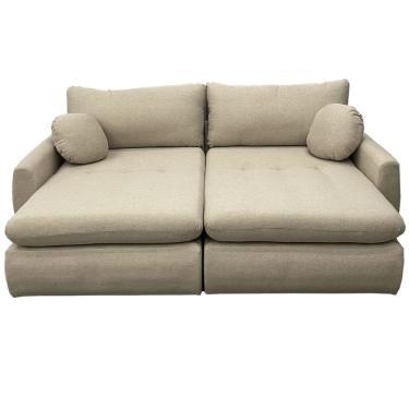 Imagem de Sofá Cama Amaranto 230cm em Linho 4 Lugares Retrátil Innove Cor Cru