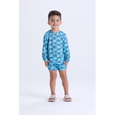 Imagem de Conjunto Moda Praia Infantil Masculino Dinossauro - VIDA COSTEIRA, Azu