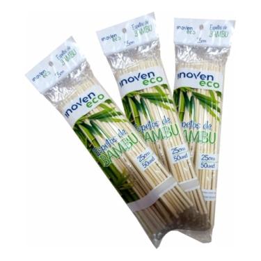 Imagem de 1000 Espetos de Bambu 25cm – Pacote para Churrasco, Resistente, Sustentável, Ideal para Carnes, Legumes e Frutas, Acabamento Liso com Ponta Afiada
