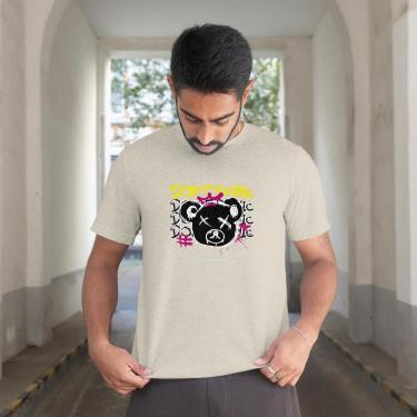 Imagem de Camiseta Masculina Manga Curta Estampada Panic Malha Algodão Leve e Ajustável do P ao G1-Masculino