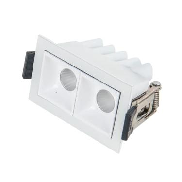 Imagem de Luminária Spot Vigo Embutir Duplo Branco 4W LED Pix - 2700K Branco Quente IRC>90 300lm Bivolt IP20 Alumínio