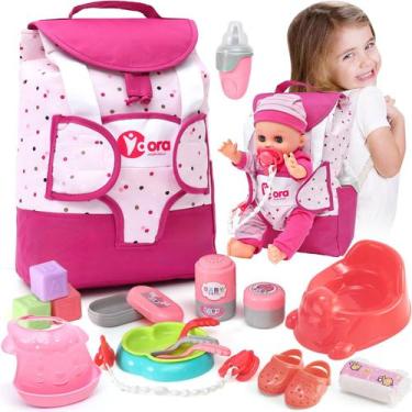 Imagem de Acessórios para bonecas Playset TUZT Baby Doll Care Toys com bolsa