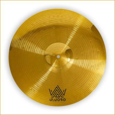 Imagem de Crash Ride Cymbal ULUOBO, liga de aço inoxidável dourada de 18 cm
