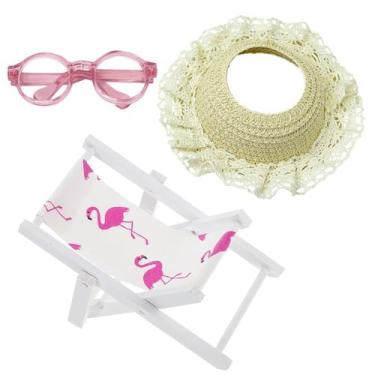 Imagem de Conjunto de acessórios ATCCPYDM para boneca Labubu de 17 cm com chapéu