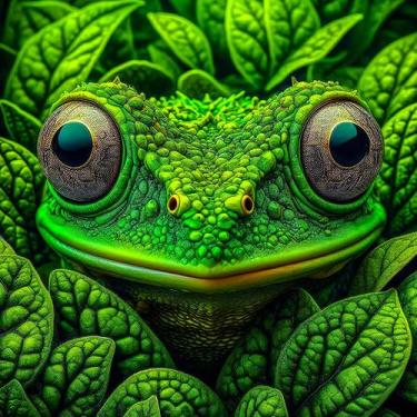 Imagem de Quebra-cabeça Bgraamiens Frog Camouflage Wild Animal 1000 peças
