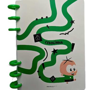 Imagem de Caderno Inteligente Pequeno Disco A5 Mônica Toy - Cebolinha - Culturam