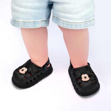 Imagem de Babuche Grendene Kids Disney Sweet Hug 23242, Preto, Branco, 23/24