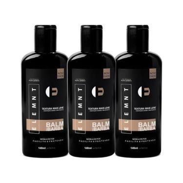 Imagem de Kit 3 Balm Para Barba Hidratante Profissional 140ml Element - Alfa Loo