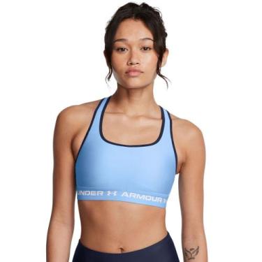Imagem de Top de Treino Feminino Under Armour Crossback, Azul, G