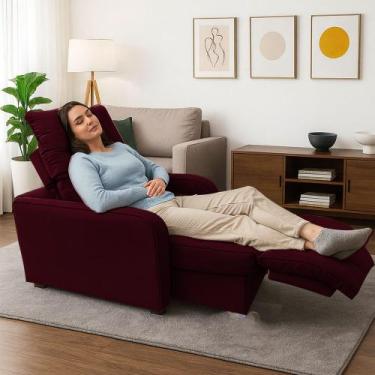 Imagem de Poltrona Retratil e Reclinavel Azera - Bl DECOR, bordo