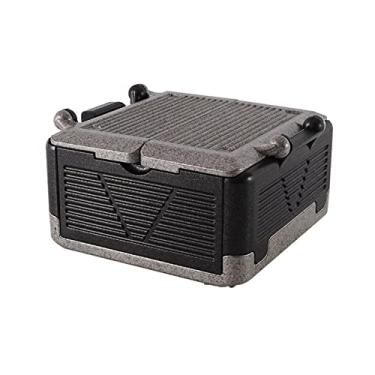 Imagem de Caixa térmica dobrável para acampamento, caminhada, churrasco, piquenique, ar livre, leve, geladeira, caixa de gelo, caixa de gelo, dobrável, caixa de gelo, caixa de gelo dobrável (cor: Grigio