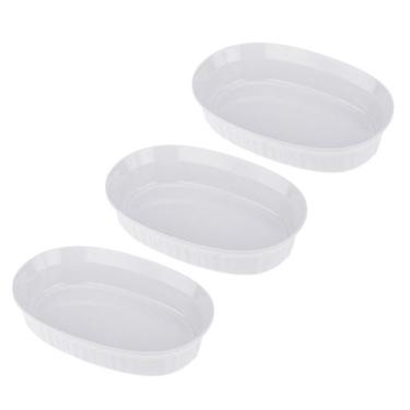 Imagem de Kit Três Saladeiras de Melamina Oval 22 x 14 x 4,8cm WECK