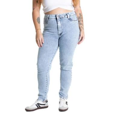 Imagem de Calça Jeans Sawary Cigarrete Plus Size - 281525 - Azul claro 50, Azul,