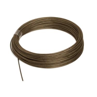 Imagem de Corda Varal 15 Metros de Cabo de Aço Encapado Para Varal - Resistente e Durável Ideal para Uso Interno e externo