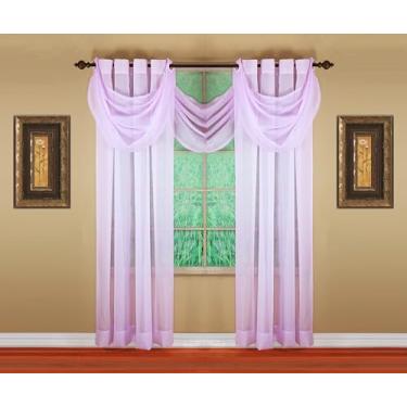 Imagem de Today's Curtain, Painel transparente Emelia Grommet 213 cm lilás, 150 cm L x 213 cm C