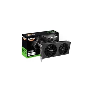 Imagem de Placa de Vídeo Inno3D RTX 5050 8GB TWIN X2 Nvidia GeForce, 8GB, GDDR6, 128bits, DLSS 4, Ray Tracing - N50502-08D6-174071N