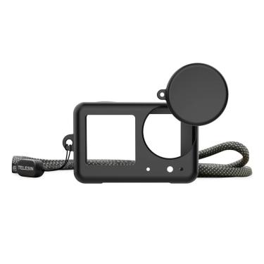 Imagem de Capa de Silicone para Câmera DJI Osmo Action 5 Pro / 4 / 3 - Telesin Cor: Preto