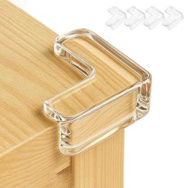 Imagem de 5 protetores de canto protetores de borda, móveis à prova de choques de segurança de borda e móveis, protetor de canto de mesa para móveis, 4 peças