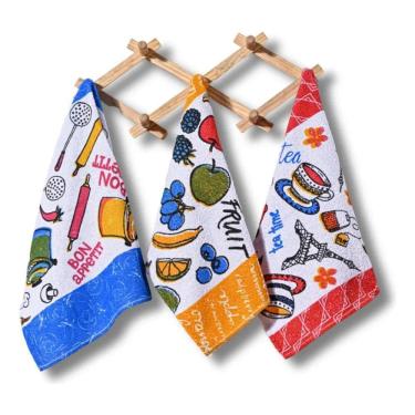 Imagem de Pano De Prato Atoalhado Felpudo Premium Kit Com 10 Peças