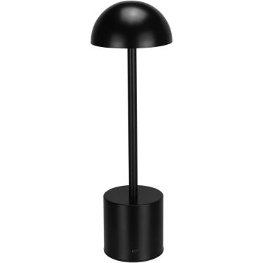 Imagem de Luminaria De Mesa Decorativa Led Usb Metal 31x10x10cm Preto