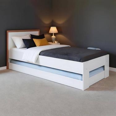 Imagem de Bicama De Solteiro Cama Com Auxiliar Branca Los Angeles