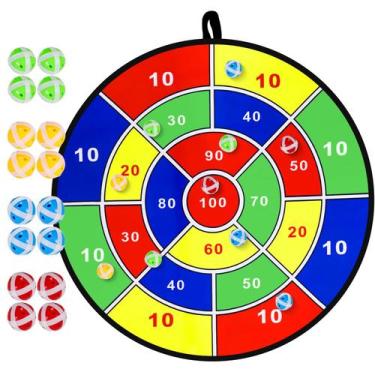 Imagem de Jogo infantil de dardos InFione 74 cm com 16 bolas adesivas