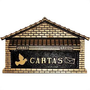 Imagem de Caixa Carta Real Aluminio''Casinha''N08 Ouro Grande 21