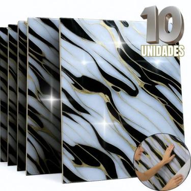 Imagem de Kit com 10 Placas de Parede Autocolante Tamanho Grande Impermeável Efe