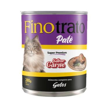 Imagem de Patê em Lata Finotrato para Gatos Adultos Sabor Carne 280g - VB RACOES