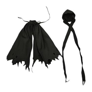 Imagem de harayaa Capa e chapéu para bonecos de ação em escala 1:12, fantasias de bonecas, mini figuras de ação, acessórios para bonecos de ação masculinos e femininos, Amarelo