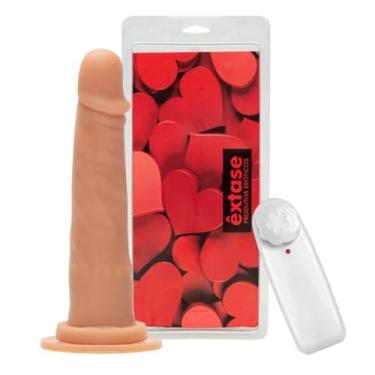 Imagem de Prótese Maciça Com Vibro E Ventosa 19,5 X 4Cm Dildo Pênis Vibratório Conforto VVN06 (PRETO)
