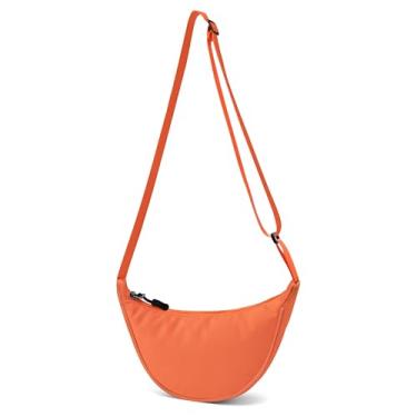 Imagem de Bolsa Crescent - Bolsas transversais para mulheres e homens, bolsa tiracolo meia lua, leve, Laranja, Moderno